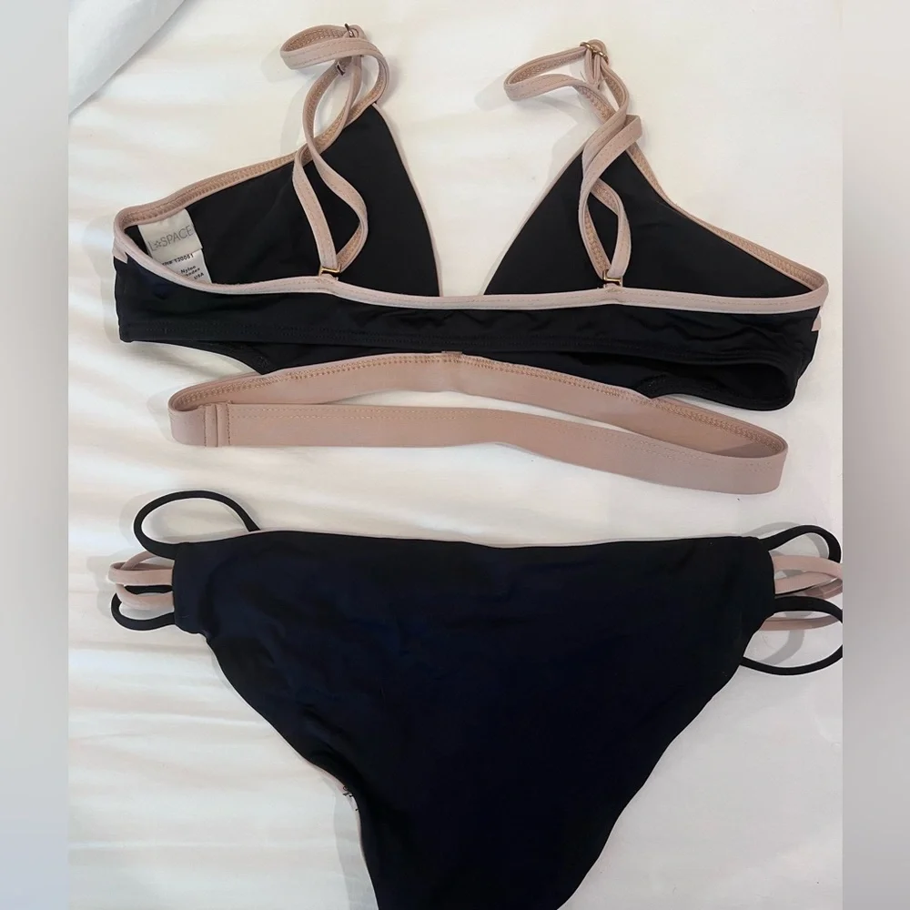 L*space Platinum Bikini in Black and Tan - Picture 3 of 5